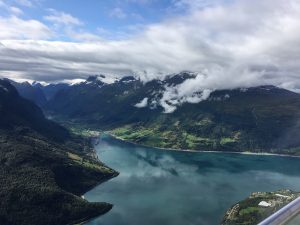 View of Olden (Norway) from the Loen Skylift