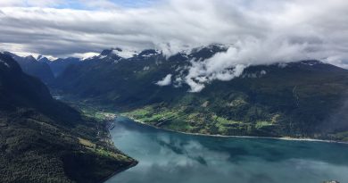 View of Olden (Norway) from the Loen Skylift