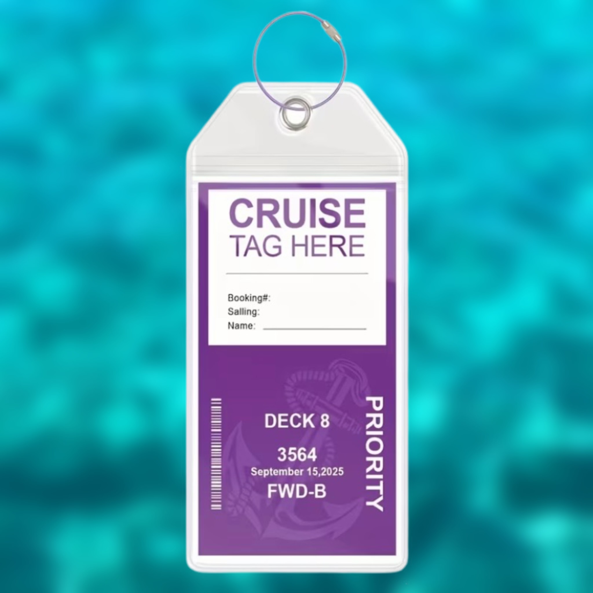 Clear Cruise Luggage tags set of 4 (2 sizes) - Image 3